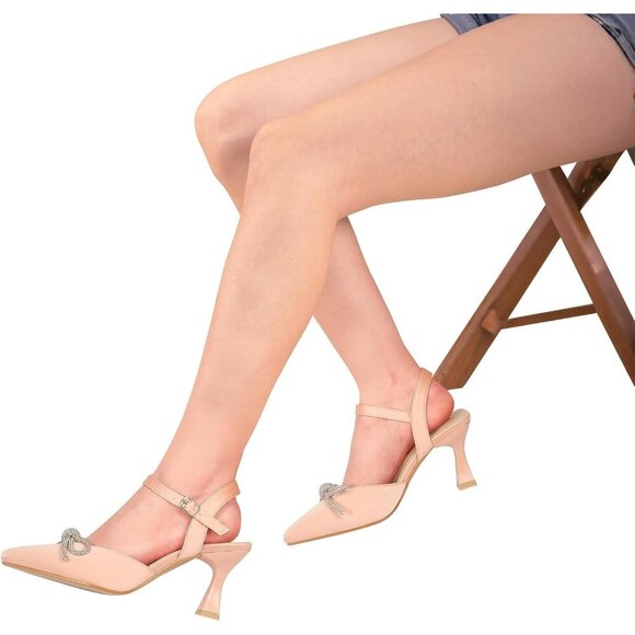 🆕Women's Pink High Heel Pumps Pointed Toe Dress Party Wedding Work Shoes - Picture 7 of 8